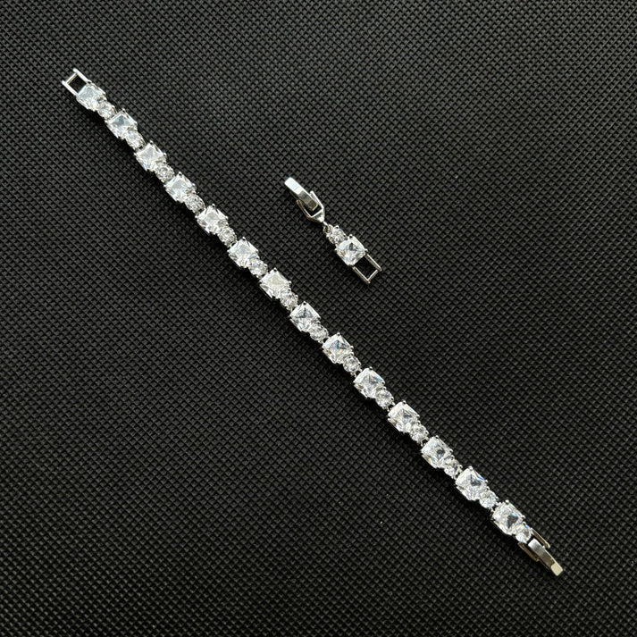 Pulsera de tenis evora | Plata con circonitas