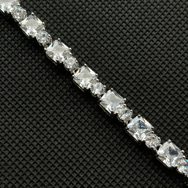 Pulsera de tenis evora | Plata con circonitas