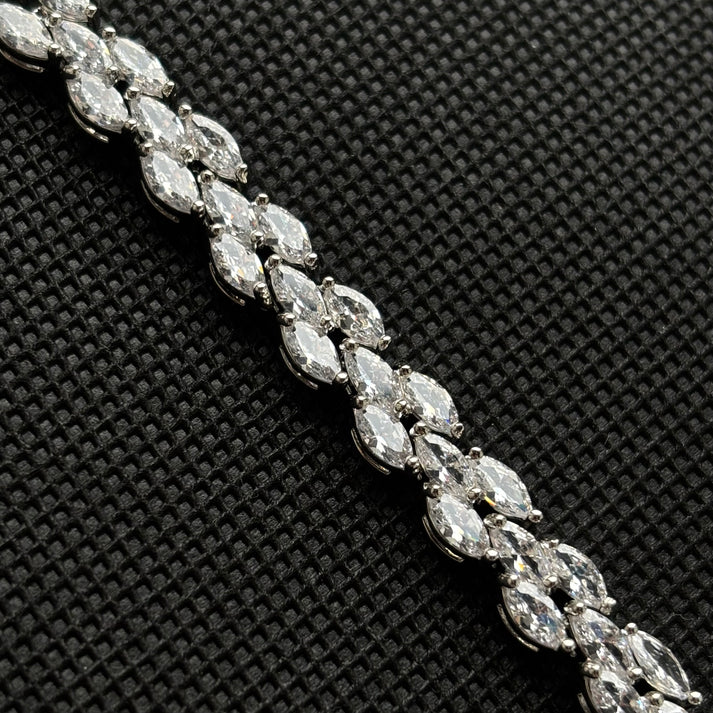 Pulsera evora Triple Cristal – Plata 925 con circonitas