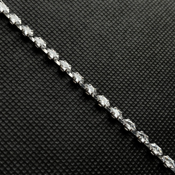 Pulsera de circonia cúbica corte marquise